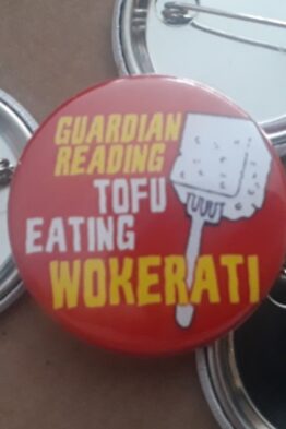 Tofu eating wokerati - badge