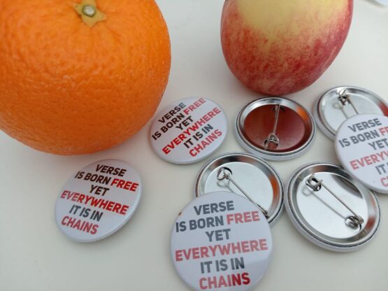 Verse was born free - badge